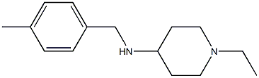 1-ethyl-N-[(4-methylphenyl)methyl]piperidin-4-amine Struktur