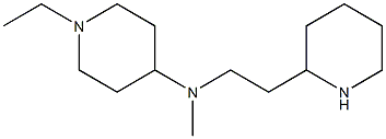 1-ethyl-N-methyl-N-[2-(piperidin-2-yl)ethyl]piperidin-4-amine Struktur