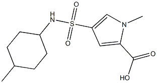 1-methyl-4-{[(4-methylcyclohexyl)amino]sulfonyl}-1H-pyrrole-2-carboxylic acid Struktur