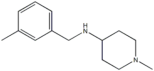 1-methyl-N-[(3-methylphenyl)methyl]piperidin-4-amine Struktur