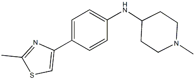 1-methyl-N-[4-(2-methyl-1,3-thiazol-4-yl)phenyl]piperidin-4-amine Struktur