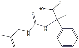 2-({[(2-methylprop-2-enyl)amino]carbonyl}amino)-2-phenylpropanoic acid Struktur