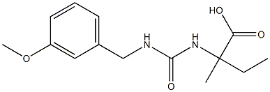 2-({[(3-methoxyphenyl)methyl]carbamoyl}amino)-2-methylbutanoic acid Struktur