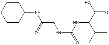 2-({[(cyclohexylcarbamoyl)methyl]carbamoyl}amino)-3-methylbutanoic acid Struktur