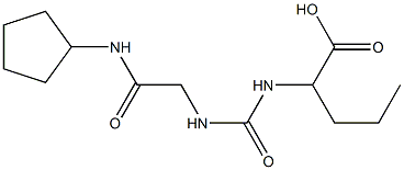 2-({[(cyclopentylcarbamoyl)methyl]carbamoyl}amino)pentanoic acid Struktur