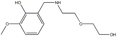 2-({[2-(2-hydroxyethoxy)ethyl]amino}methyl)-6-methoxyphenol Struktur