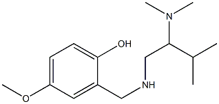 2-({[2-(dimethylamino)-3-methylbutyl]amino}methyl)-4-methoxyphenol Struktur