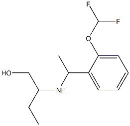 2-({1-[2-(difluoromethoxy)phenyl]ethyl}amino)butan-1-ol Struktur