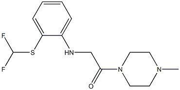 2-({2-[(difluoromethyl)sulfanyl]phenyl}amino)-1-(4-methylpiperazin-1-yl)ethan-1-one Struktur