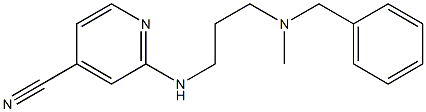 2-({3-[benzyl(methyl)amino]propyl}amino)isonicotinonitrile Struktur