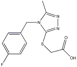 2-({4-[(4-fluorophenyl)methyl]-5-methyl-4H-1,2,4-triazol-3-yl}sulfanyl)acetic acid Struktur