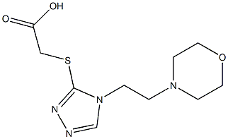 2-({4-[2-(morpholin-4-yl)ethyl]-4H-1,2,4-triazol-3-yl}sulfanyl)acetic acid Struktur