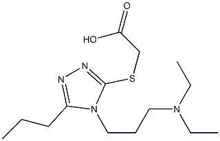 2-({4-[3-(diethylamino)propyl]-5-propyl-4H-1,2,4-triazol-3-yl}sulfanyl)acetic acid Struktur