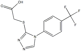 2-({4-[4-(trifluoromethyl)phenyl]-4H-1,2,4-triazol-3-yl}sulfanyl)acetic acid Struktur