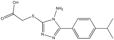 2-({4-amino-5-[4-(propan-2-yl)phenyl]-4H-1,2,4-triazol-3-yl}sulfanyl)acetic acid Struktur