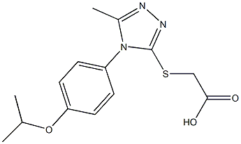 2-({5-methyl-4-[4-(propan-2-yloxy)phenyl]-4H-1,2,4-triazol-3-yl}sulfanyl)acetic acid Struktur