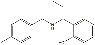 2-(1-{[(4-methylphenyl)methyl]amino}propyl)phenol Struktur