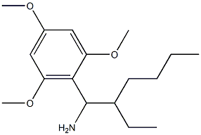 2-(1-amino-2-ethylhexyl)-1,3,5-trimethoxybenzene Struktur