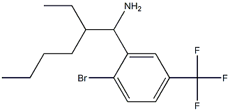 2-(1-amino-2-ethylhexyl)-1-bromo-4-(trifluoromethyl)benzene Struktur