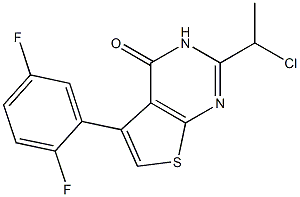 2-(1-chloroethyl)-5-(2,5-difluorophenyl)-3H,4H-thieno[2,3-d]pyrimidin-4-one Struktur