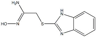 2-(1H-1,3-benzodiazol-2-ylsulfanyl)-N'-hydroxyethanimidamide Struktur