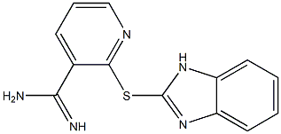 2-(1H-1,3-benzodiazol-2-ylsulfanyl)pyridine-3-carboximidamide Struktur