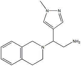 2-(1-methyl-1H-pyrazol-4-yl)-2-(1,2,3,4-tetrahydroisoquinolin-2-yl)ethan-1-amine Struktur