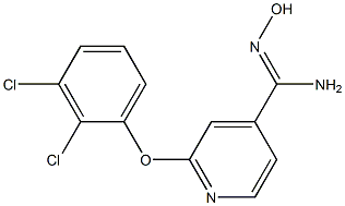 2-(2,3-dichlorophenoxy)-N'-hydroxypyridine-4-carboximidamide Struktur