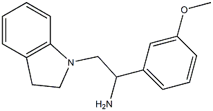 2-(2,3-dihydro-1H-indol-1-yl)-1-(3-methoxyphenyl)ethanamine Struktur