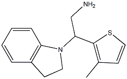 2-(2,3-dihydro-1H-indol-1-yl)-2-(3-methylthien-2-yl)ethanamine Struktur