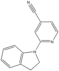 2-(2,3-dihydro-1H-indol-1-yl)isonicotinonitrile Struktur