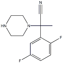 2-(2,5-difluorophenyl)-2-(piperazin-1-yl)propanenitrile Struktur