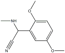 2-(2,5-dimethoxyphenyl)-2-(methylamino)acetonitrile Struktur