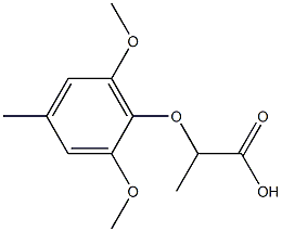 2-(2,6-dimethoxy-4-methylphenoxy)propanoic acid Struktur