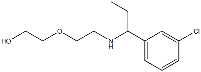 2-(2-{[1-(3-chlorophenyl)propyl]amino}ethoxy)ethan-1-ol Struktur