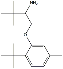 2-(2-amino-3,3-dimethylbutoxy)-1-tert-butyl-4-methylbenzene Struktur