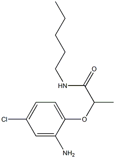 2-(2-amino-4-chlorophenoxy)-N-pentylpropanamide Struktur