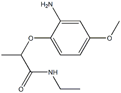 2-(2-amino-4-methoxyphenoxy)-N-ethylpropanamide Struktur