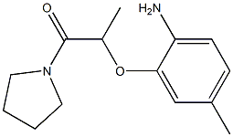 2-(2-amino-5-methylphenoxy)-1-(pyrrolidin-1-yl)propan-1-one Struktur