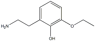 2-(2-aminoethyl)-6-ethoxyphenol Struktur