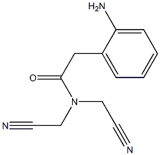 2-(2-aminophenyl)-N,N-bis(cyanomethyl)acetamide Struktur