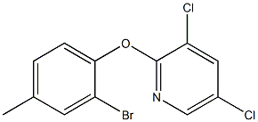 2-(2-bromo-4-methylphenoxy)-3,5-dichloropyridine Struktur