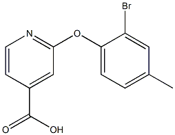 2-(2-bromo-4-methylphenoxy)pyridine-4-carboxylic acid Struktur