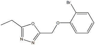 2-(2-bromophenoxymethyl)-5-ethyl-1,3,4-oxadiazole Struktur