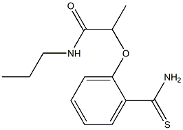 2-(2-carbamothioylphenoxy)-N-propylpropanamide Struktur