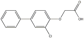 2-(2-chloro-4-phenylphenoxy)acetic acid Struktur