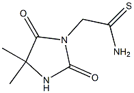 2-(4,4-dimethyl-2,5-dioxoimidazolidin-1-yl)ethanethioamide Struktur