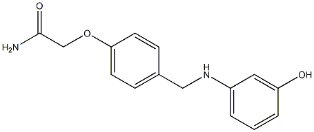 2-(4-{[(3-hydroxyphenyl)amino]methyl}phenoxy)acetamide Struktur