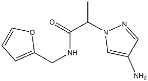 2-(4-amino-1H-pyrazol-1-yl)-N-(furan-2-ylmethyl)propanamide Struktur