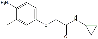 2-(4-amino-3-methylphenoxy)-N-cyclopropylacetamide Struktur